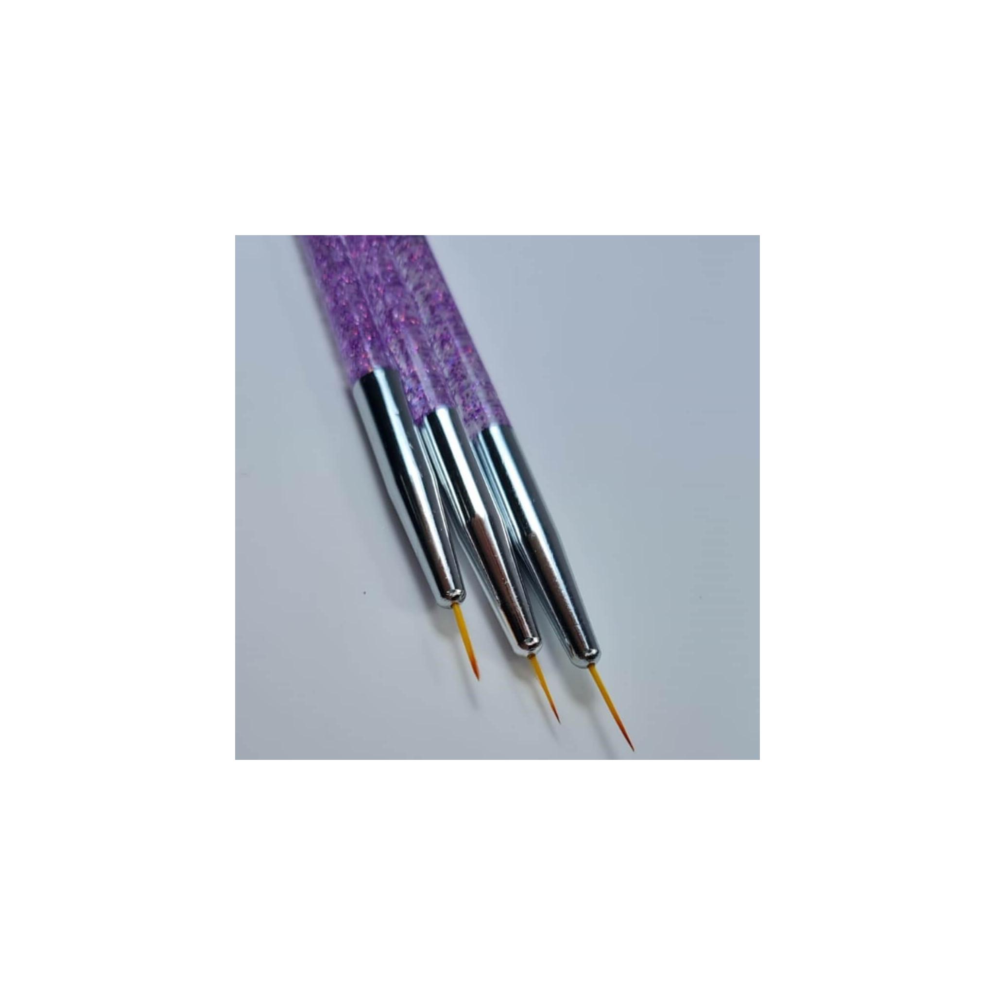 Nail Art İnce 3lü Fırça B-3 - Görsel 2